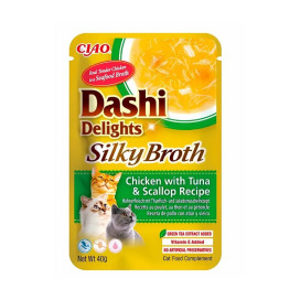 Silky Broth Caldo con Pollo, Atun y Vieira Caldo para gatos Patitas&co