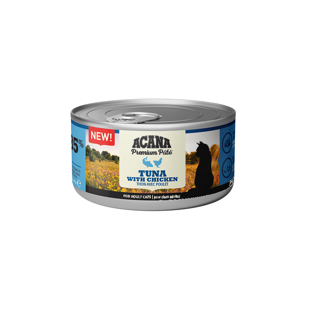Acana Wet Atun y Pollo Comida Humeda Natural (85g) Gatos Comida húmeda para gatos Patitas&co Acana Wet Atun y Pollo Comida Humeda Natural (85g) Gatos Comida húmeda para gatos Patitas&co