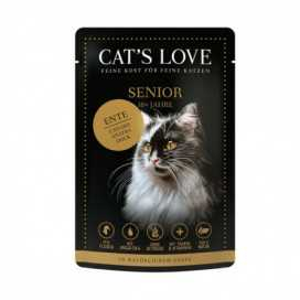 Cats Love Senior Pato comida humeda natural sobre (85g) Comida húmeda Patitas&co