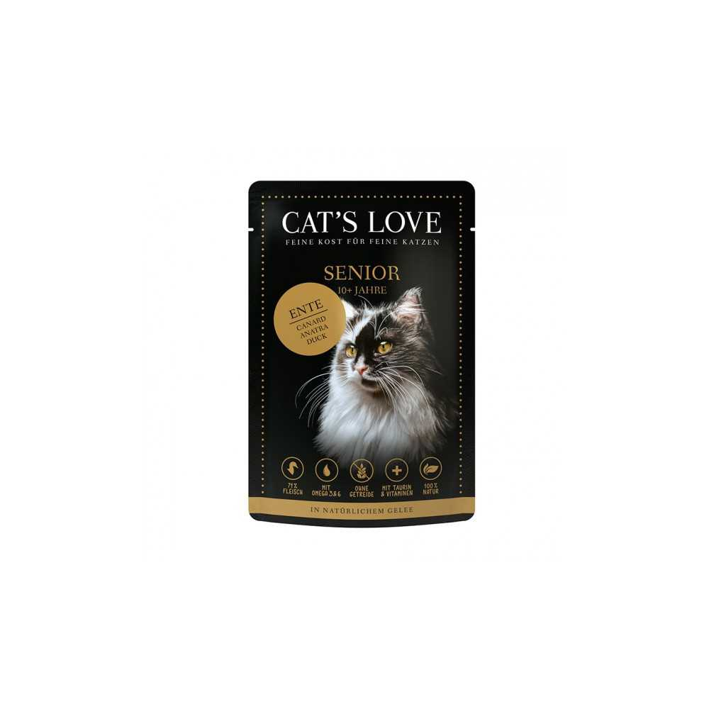 Cats Love Senior Pato comida humeda natural sobre (85g) Comida húmeda Patitas&co Cats Love Senior Pato comida humeda natural sobre (85g) Comida húmeda Patitas&co