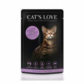 Cats Love Salmon y Pollo comida humeda natural sobre (85g) Gatos Patitas&co
