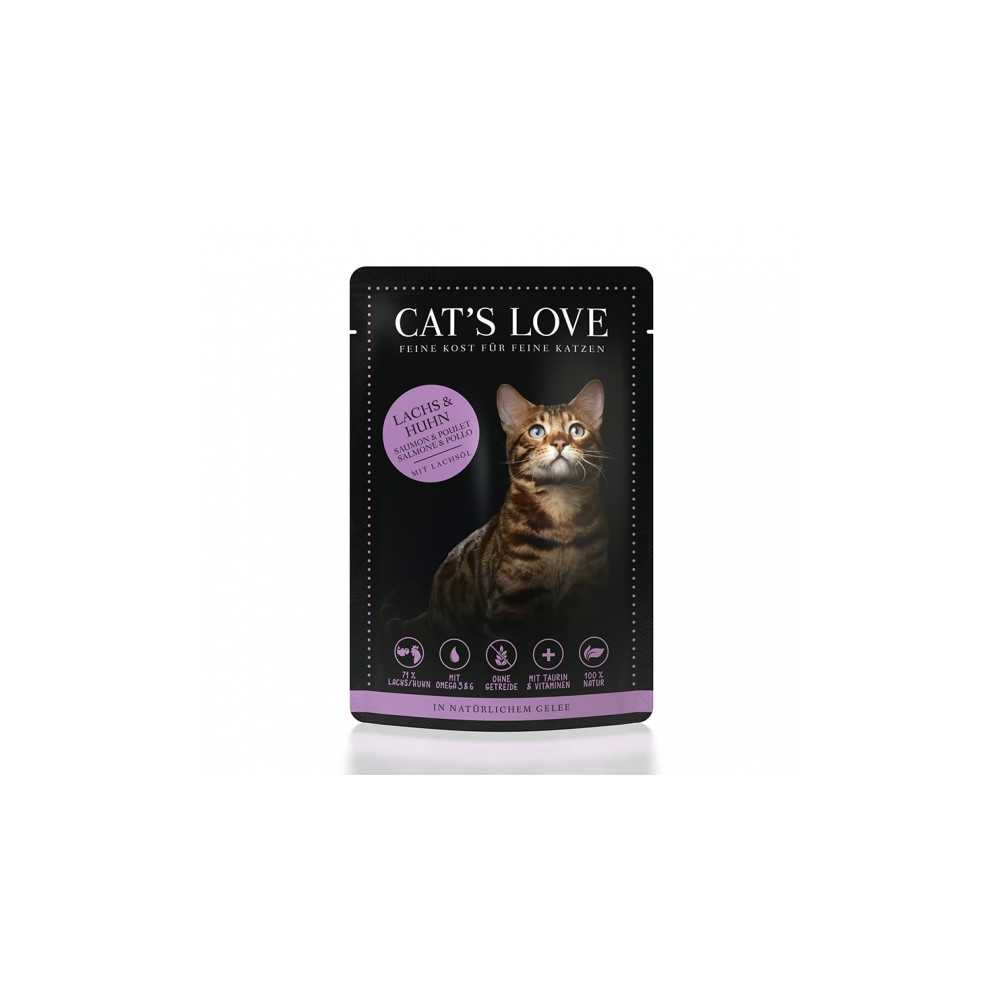 Cats Love Salmon y Pollo comida humeda natural sobre (85g) Gatos Patitas&co Cats Love Salmon y Pollo comida humeda natural sobre (85g) Gatos Patitas&co