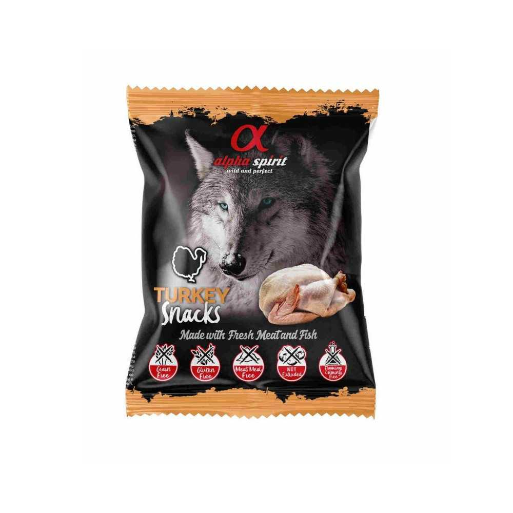 Alpha Spirit Snack de Pavo para Perro 50g Snacks Saludables para Perros Patitas&co Alpha Spirit Snack de Pavo para Perro 50g Snacks Saludables para Perros Patitas&co
