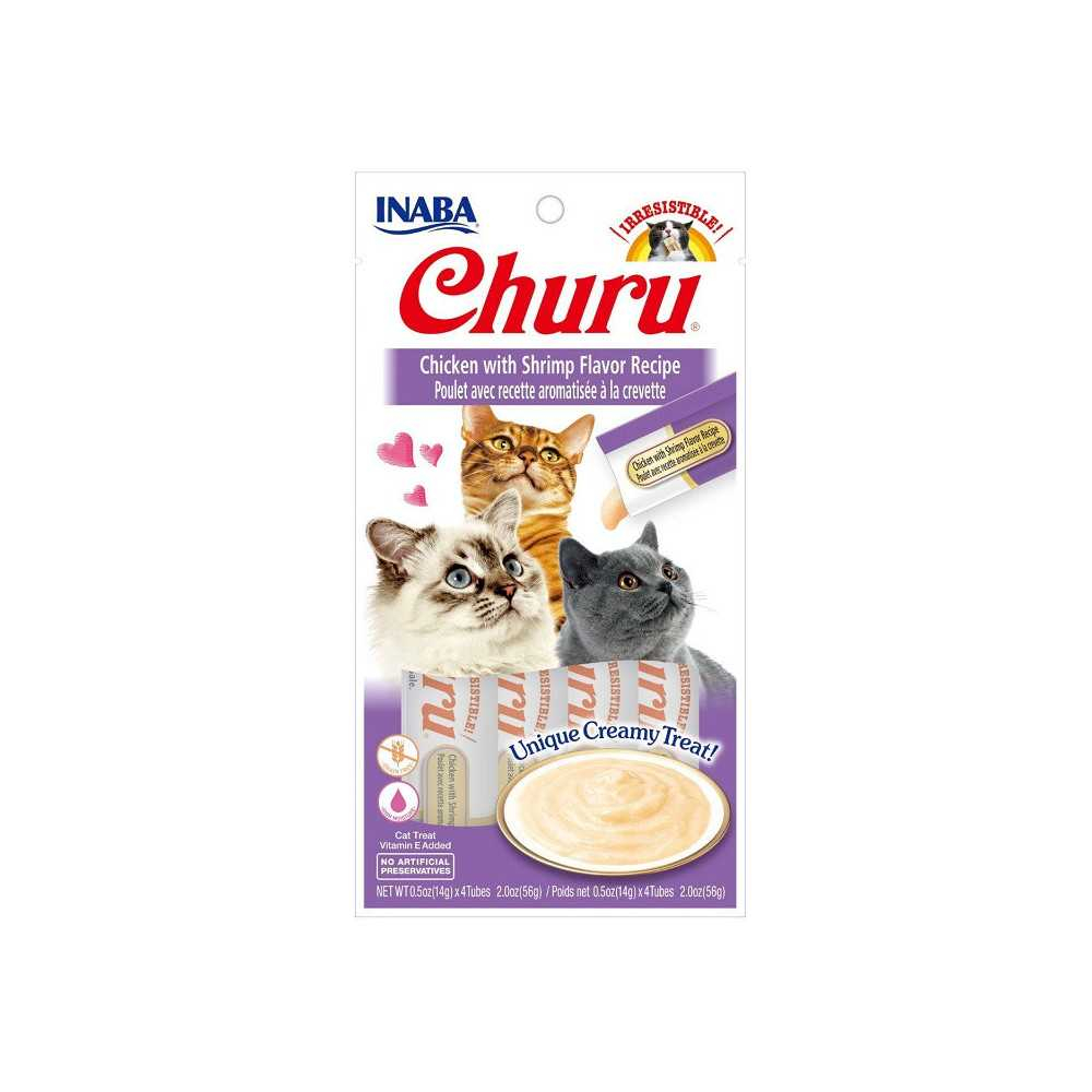 Churu Snack Natural Pollo con Gambas (4x14g) Gatos Snacks Patitas&co Churu Snack Natural Pollo con Gambas (4x14g) Gatos Snacks Patitas&co