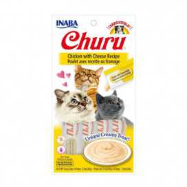Churu Snack Natural Pollo con Queso (4x14g) Gatos Snacks para Gatos Patitas&co