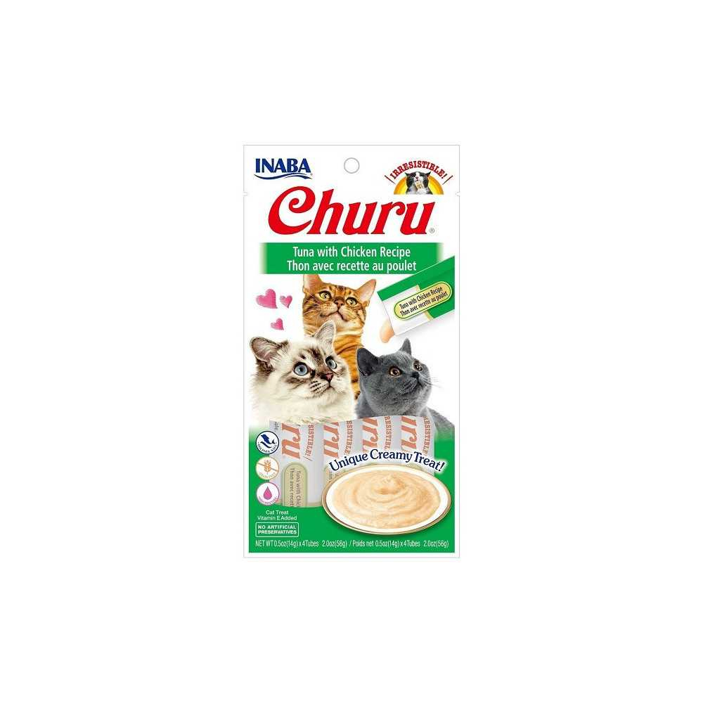 Churu Snack Natural Atún con Pollo (4x14g) Gatos Snacks Patitas&co Churu Snack Natural Atún con Pollo (4x14g) Gatos Snacks Patitas&co