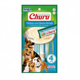 Churu Snack Natural Pollo con Queso (4x14g) Perros Snacks Saludables para Perros Patitas&co