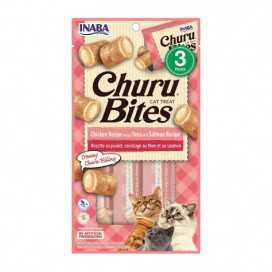 Churu Snack Bites Pollo y Atún con Salmón (3x10g) Gatos Snacks Patitas&co