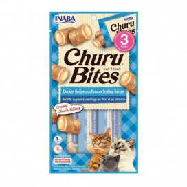 Churu Snack Bites Pollo y Atún con Vieiras (3x10g) Gatos Snacks Patitas&co