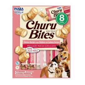 Churu Snack Bites de Pollo con Salmón (8x12g) Perros Snacks Saludables para Perros Patitas&co