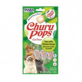 Churu Pops Atún y Pollo Snack Natural (4x15g) Gatos Snacks Patitas&co