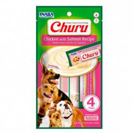 Churu Snack Pollo con Salmón (4x14g) Perros Snacks Saludables para Perros Patitas&co