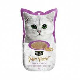 Kit Cat PurrPuree Atun y Vieiras 4x15gr Snacks para Gatos Patitas&co