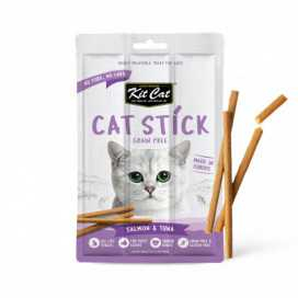 Kit Cat Sticks Salmon y Atun Snacks Natural (3x5g) Gatos Snacks Patitas&co