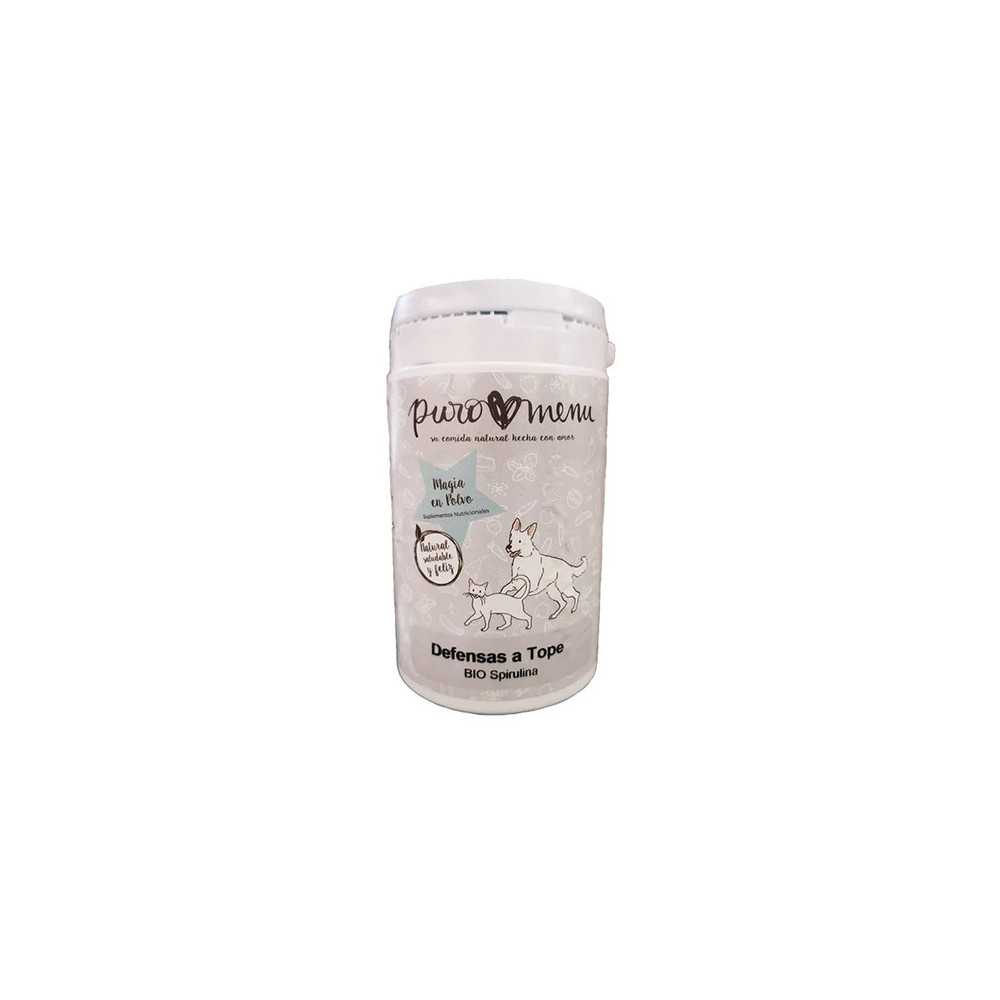 Suplemento Defensas a Tope PuroMenu BIO Espirulina (100g) Suplementos Naturales para Perros Patitas&co Suplemento Defensas a Tope PuroMenu BIO Espirulina (100g) Suplementos Naturales para Perros Patitas&co