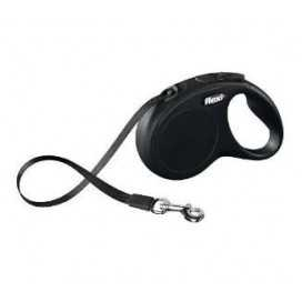 Correa Extensible Flexi New Classic (Color Negro) Arneses, collares y correas para perros Patitas&co
