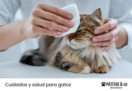 Cómo limpiar los ojos a un gato con suero en casa