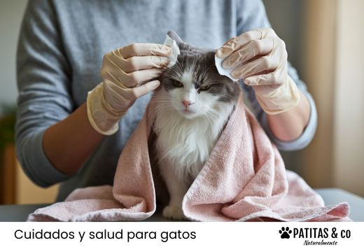 Aprende a limpiar las orejas y oídos a un gato: cera, suciedad y ácaros